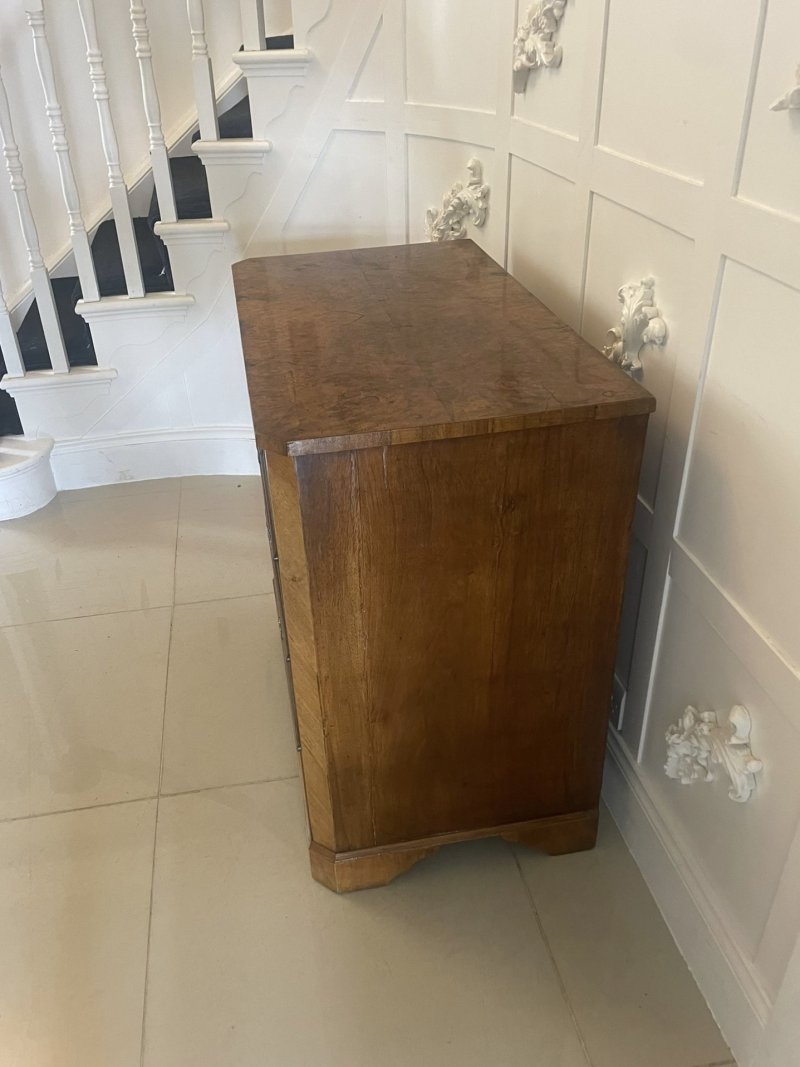 Antique Victorian Outstanding Quality Burr Walnut Chest of Four Drawers - Image 5